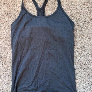 Ebb to Street Ribbed Lululemon Athletica Charcoal Racerback Tank